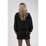 NUKUS Harmony Jacket Lurex Jassen Dames Winterjas Zwart