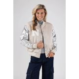 NUKUS - Tussenjas - Beige - Met Opstaande Kraag - Lange Mouwen