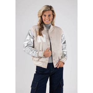 NUKUS - Tussenjas - Beige - Met Opstaande Kraag - Lange Mouwen