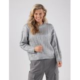 NUKUS Carmel Pullover Truien & vesten Dames - Sweater - Hoodie - Vest- Zilver - Maat XS