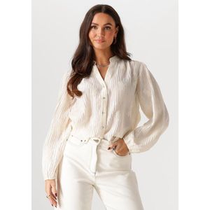 Nukus Blouse Embroidery Off-White met Lange Mouwen