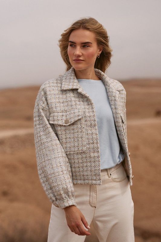 NUKUS Harmony Jacket Dames - Zomerjas - Gebroken Wit