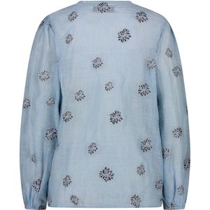 Nukus - Kaoutar - Blouse - Blauw - Embroidery Dessin