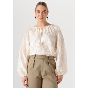 NUKUS Yoni Top Embroidery Blouses Dames - Gebroken wit - Maat L