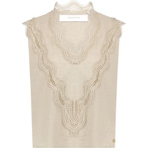 Nukus Top Maya Embroidery Bruin dames