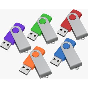 USB Stick - 16GB - Multipack - 5 Stuks - Veelkleurig