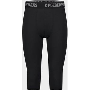 Poederbaas - Lightweight Baselayer 3/4 Pant - Zwart - Katoen