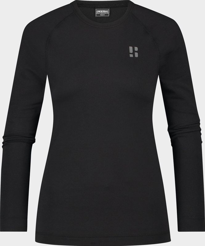Poederbaas Thermoshirt Lightweight - Dames - Zwart - Maat M