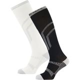 Poederbaas - Skisokken - Giftbox Black White - 2 Paar - Hoogwaardig Materiaal