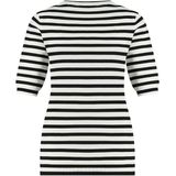 Luna - Stripe Short Sleeve Pullover - Multi - Katoen