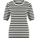 Luna - Stripe Short Sleeve Pullover - Multi - Katoen