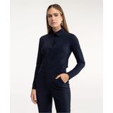 Studio Anneloes - Blouse - Blauw - Effen - Halslijn Polokraag