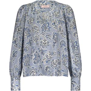 Studio Anneloes Blouse blauw (Maat: XS) - Halslijn: V-hals,