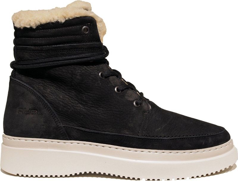 Rehab - Morgan Nub - Veterboots - Black - Premium Nubuck - 100% Schapenwol
