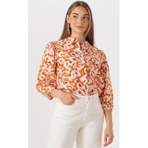 POM Amsterdam Blouse - Oranje - Dames - Driekwart Mouwen