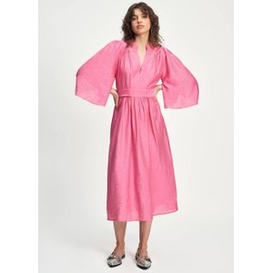 POM Amsterdam - Zomerjurk - Roze - Midi - V-hals