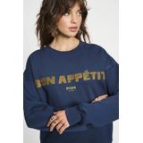 POM Amsterdam - Sweater - Donkerblauw - Regular Pasvorm - Lange Mouwen