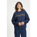 POM Amsterdam - Sweater - Donkerblauw - Regular Pasvorm - Lange Mouwen