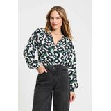 POM Amsterdam - Blouse - Multi - Rechte Mouwen - Knoopsluiting