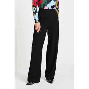 POM Amsterdam - Wide Leg Regular Waist Broek - Zwart