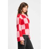 POM Amsterdam - SP9311 - Trui - Rood en Roze - Wolblend