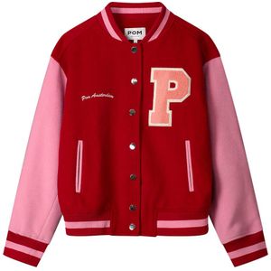 POM Amsterdam - Wollen Baseball Jacket - Rood - Jacks