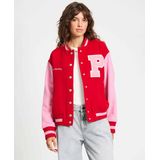 POM Amsterdam - Wollen Baseball Jacket - Rood - Jacks