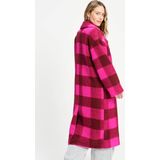 POM Amsterdam - Wollen Manteljas - Roze - Dames - Knoopsluiting - Reverskraag
