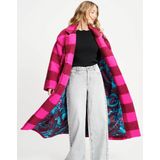 POM Amsterdam - Wollen Manteljas - Roze - Dames - Knoopsluiting - Reverskraag