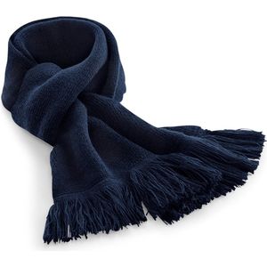 Beechfield - Sjaal - Omslagdoek - Gebreid - Dames - Heren - Winter - 152 x 18 cm - Acryl - navy