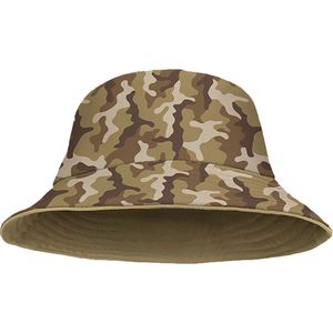 Bucket Hat - Vissershoedje - Hoedje - Kinderen - Camouflage - Leger - Army - Legerprint - Reversible - 4 t/m 7 jaar - 52 cm - groen