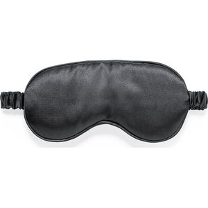 Slaapmasker - Oogmasker slaap - Mannen - Vrouwen - Met elastische band en opbergzakje - Satijn - Zwart