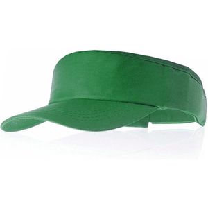 Zonneklep - Zonnepet - Zonnecap - Verstelbaar middels klittenband - Voor dames en heren - Katoen - Groen