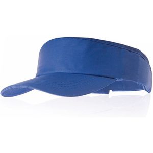 Zonneklep - Zonnepet - Zonnecap - Verstelbaar middels klittenband - Voor dames en heren - Katoen - Blauw