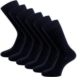 SQOTTON - Diabetessokken - Zwart - 6 Paar - Drukvrije Boord - Naadloos