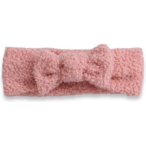 Haar in Stijl® Teddy Haarband Roze - Brede en zachte baby haarband met een strik