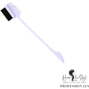 Haar in Stijl® Edge Brush Kam Wit - Side Burn Brush - Borstel voor babyharen en wenkbrauwen
