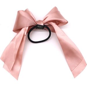 Haar in Stijl® Haarelastiek Jannah Roze - Elastiek met een satijnen strikje