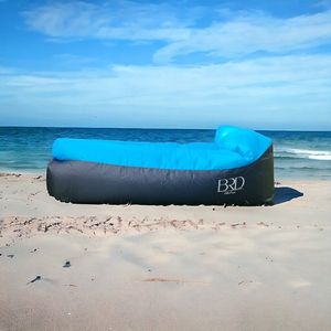 BRD Outdoor® | Blauw Lounge Air Bed Lucht Zit Sofa | Kampeer Zitzak | Strand waterproof luchtzak | Waterbestendig | Camping stoel Kampeer sofa poef air lounger Ligstoel