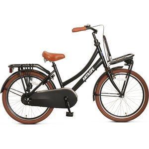 Antilope Mini Cargo Transport 22 Inch Meisjesfiets Matzwart