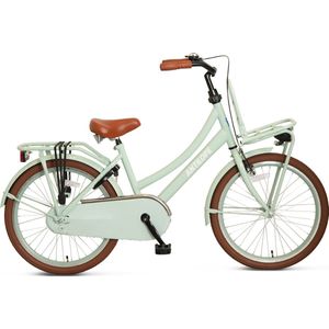 Antilope Mini Cargo Transport Meisjesfiets 22 Inch – Mat Lichtgroen Stevig Frame Voordrager En Bagagedrager. Gratis Rijklaar Bezorgd. | Nieuw (outlet)