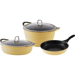 Antiaanbak RIOVARM 7-delig RIOVARM Induction Set De Casseroles Et Poêles, Antiadhésif Céramique Keramische Antiaanbaklaag