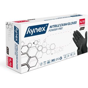 Hynex Nitril handschoenen maat XL zwart 100/doos 3,5gram poedervrij