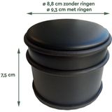 BRASQ Deurstopper Zwart 1,1 Kg - Voor binnen en buiten - Deurbuffer met anti-slip ⌀9 x 7,5 cm