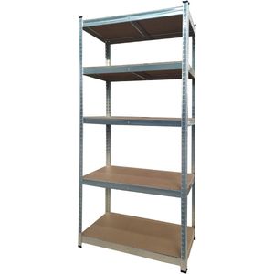 BRASQ Metalen Stellingkast Opbergrek Wandkast Opbergkast 180x90x40cm - 5 Lagen kast 175 KG/plank - 875 KG max