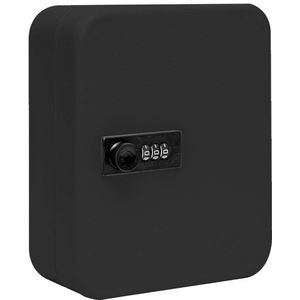 BRASQ Sleutelkast Sleutelkluis 20 sleutels met Combinatieslot - Sleutelbox KC300 Zwart met Cijferslot