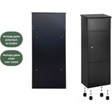 BRASQ - Pakketbrievenbus - Zwart - Staal - 105x38x24 cm