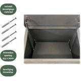 BRASQ - Pakketbrievenbus - Zwart - Staal - 105x38x24 cm