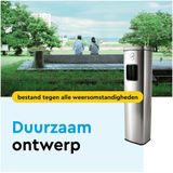 BRASQ Staande Asbak RVS - Buiten Asbak met 20 Liter Afvalbak - Rookpaal - Prullenbak met Asbak