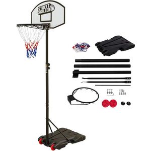 Basketbalpaal - Basketbalstandaard - Basketbal - Basketbalpaal Voor Buiten - Sporten - Hoogte Verstelbaar - Zwart - 179/213 CM